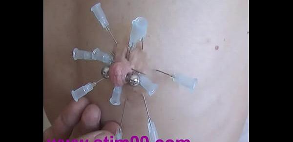  Tits Injection Saline, Extreme Needles Nipple Milking, Fucking Champagne Bottle